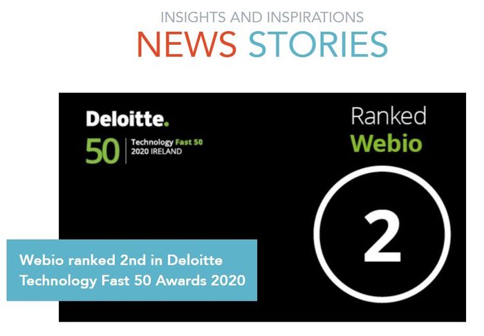 Webio ranked 2nd in Deloitte Technology Fast 50 Awards